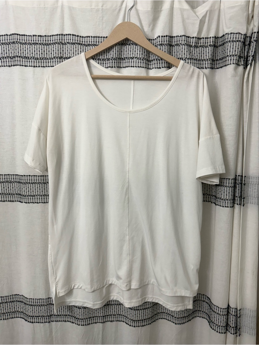 ZYIA Cream Short Sleeve Scoop Neck Top